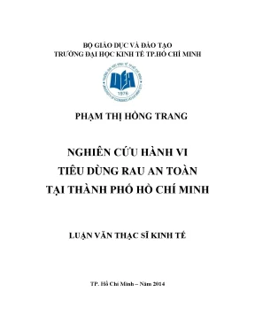 Luận văn hành vi tiêu dùng rau an toàn tại TPHCM