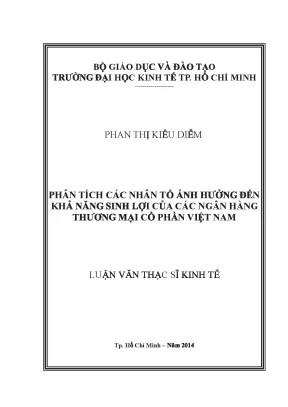 Phân Tích Các Nhân Tố Ảnh Hưởng Đến Khả Năng Sinh Lợi