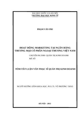 Nâng cao hiệu quả hoạt động marketing tại Vietcombank