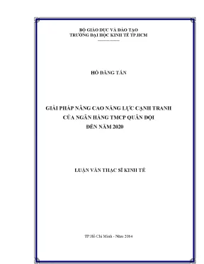 Giải pháp nâng cao năng lực cạnh tranh của Ngân hàng