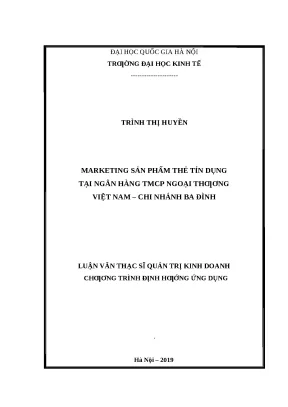 Nghiên cứu marketing sản phẩm thẻ tín dụng tại