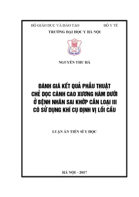 Đánh giá hiệu quả phẫu thuật chẻ dọc cành cao xương hàm
