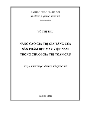Tăng giá trị gia tăng sản phẩm dệt may Việt Nam trong