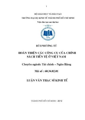 Hoàn thiện công cụ chính sách tiền tệ tại Việt Nam