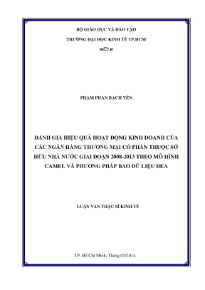 Đánh Giá Hiệu Quả Kinh Doanh Ngân Hàng Thương Mại Cổ