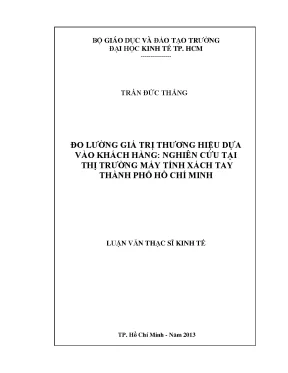 Đo Lường Giá Trị Thương Hiệu Dựa Vào Khách Hàng Tại Thị