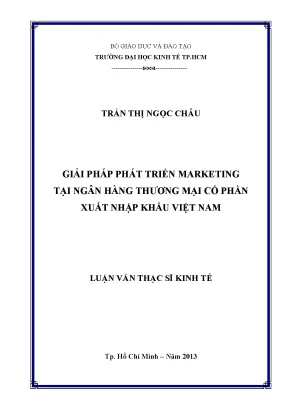 Giải pháp phát triển marketing tại Ngân hàng TMCP Xuất