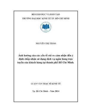 Ảnh hưởng của rủi ro cảm nhận đến ý định sử dụng dịch vụ