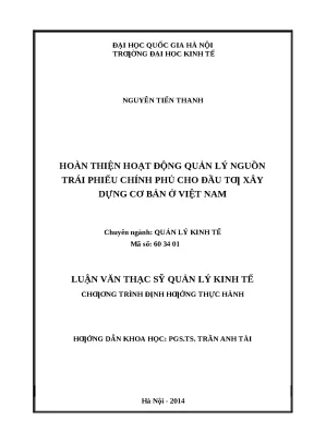 Giải pháp hoàn thiện quản lý nguồn vốn trái phiếu chính