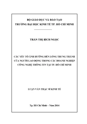 Các yếu tố ảnh hưởng đến lòng trung thành của nhân viên