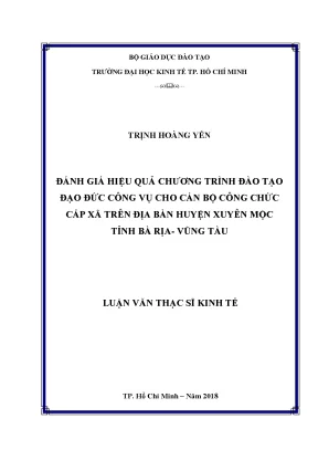 Đánh Giá Hiệu Quả Đào Tạo Đạo Đức Công Vụ Cho Cán Bộ Cấp