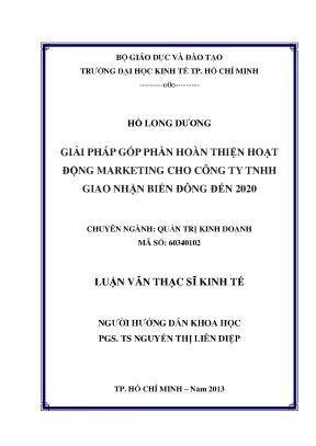 Giải pháp hoàn thiện hoạt động marketing cho công ty