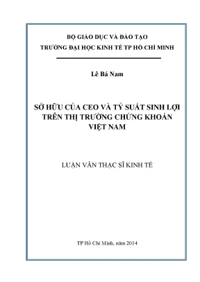Tác động của sở hữu CEO đến tỷ suất sinh lợi trên thị