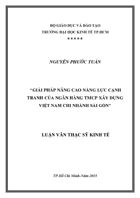 Giải pháp nâng cao năng lực cạnh tranh cho ngân hàng