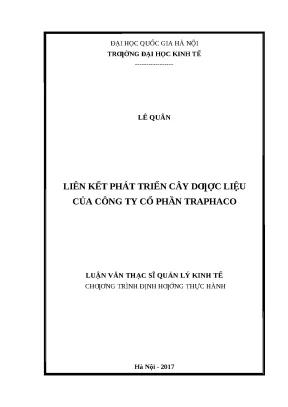 Phát Triển Cây Dược Liệu: Nghiên Cứu Từ Công Ty Cổ Phần