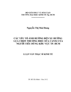 Yếu Tố Ảnh Hưởng Đến Lựa Chọn Thương Hiệu Sữa Canxi Tại