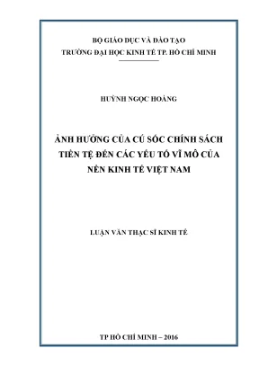 Ảnh Hưởng Của Cú Sốc Chính Sách Tiền Tệ Đến Kinh Tế Việt Nam