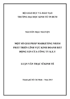 Giải pháp marketing phát triển kinh doanh bất động sản
