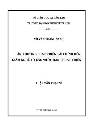 Tác động của phát triển tài chính đến giảm nghèo ở các