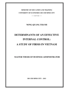 Các yếu tố quyết định hiệu quả kiểm soát nội bộ tại các 