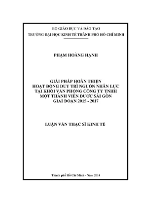 Giải pháp duy trì nguồn nhân lực hiệu quả tại Công ty