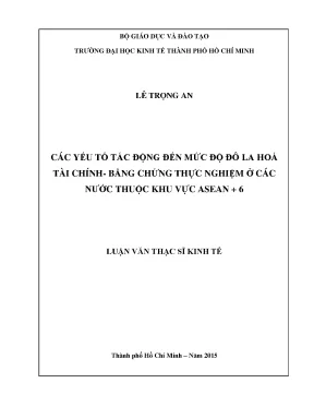Các yếu tố ảnh hưởng đến đô la hóa tài chính ở ASEAN 6: