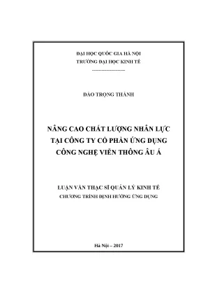 Nâng cao chất lượng nhân lực tại công ty công nghệ viễn