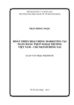 Hoàn thiện hoạt động marketing tại Ngân hàng TMCP Ngoại