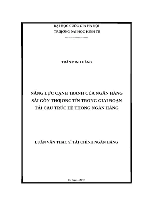 Năng Lực Cạnh Tranh Ngân Hàng Sài Gòn Thương Tín Trong