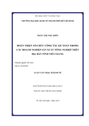 Hoàn thiện công tác kế toán trong doanh nghiệp sản xuất