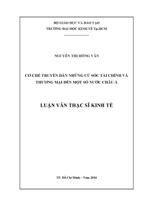 Cơ chế truyền dẫn cú sốc tài chính & thương mại châu Á