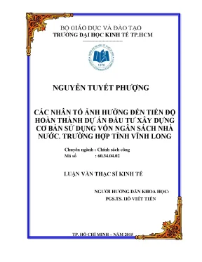 Những Nhân Tố Ảnh Hưởng Đến Tiến Độ Hoàn Thành Dự Án Đầu