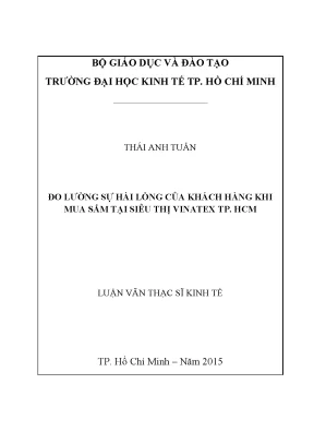 Đo Lường Sự Hài Lòng Khách Hàng Tại Siêu Thị Vinatex TP.HCM
