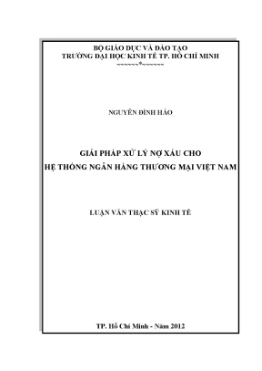 Luận văn: Giải pháp xử lý nợ xấu ngân hàng Việt Nam