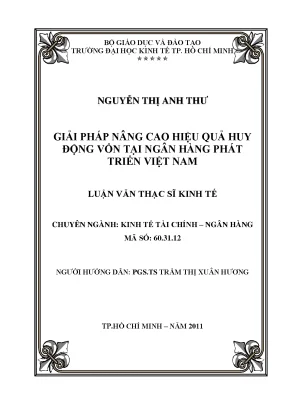 Luận văn huy động vốn tại Ngân hàng Phát triển Việt Nam