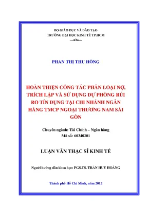Luận văn: Phân loại nợ và dự phòng rủi ro tại Vietcombank