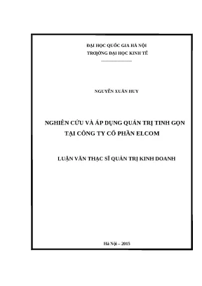 Nghiên cứu quản trị tinh gọn tại công ty ELCOM