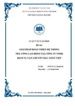 Giải pháp tối ưu hệ thống trả công lao động tại công ty