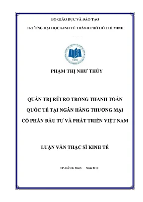 Luận văn Quản trị rủi ro thanh toán quốc tế tại BIDV