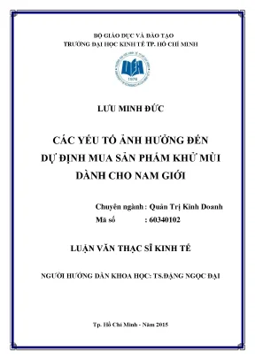 Các yếu tố ảnh hưởng đến quyết định mua sản phẩm khử mùi
