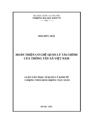 Cải tiến cơ chế quản lý tài chính tại Thông tấn xã Việt Nam