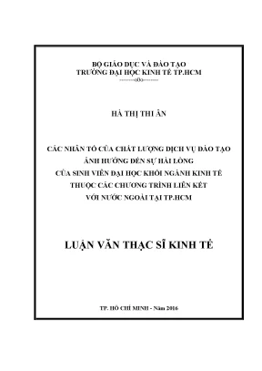Ảnh hưởng của chất lượng dịch vụ đào tạo đến sự hài lòng