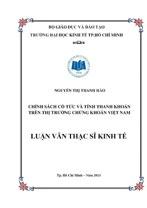 Chính sách cổ tức và tính thanh khoản trên thị trường