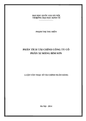 Phân Tích Tài Chính Công Ty Cổ Phần Xi Măng Bỉm Sơn