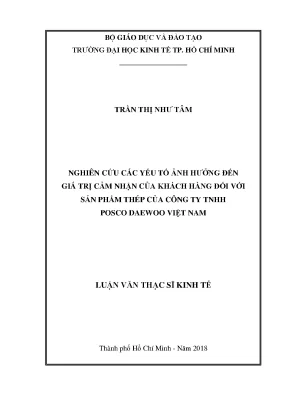 Nghiên cứu giá trị cảm nhận của khách hàng đối với sản