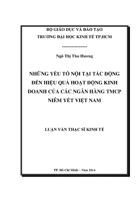 Yếu Tố Nội Tại Ảnh Hưởng Đến Hiệu Quả Kinh Doanh Ngân