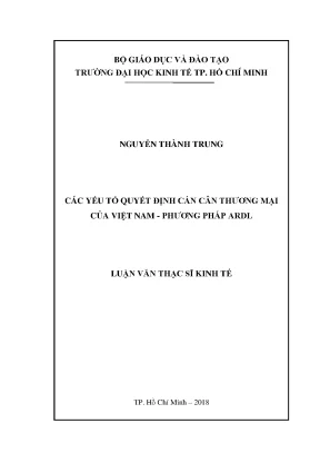 Các yếu tố quyết định cán cân thương mại Việt Nam: