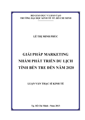 Giải pháp Marketing Phát Triển Du Lịch Tỉnh Bến Tre Đến
