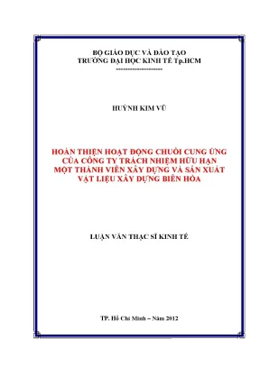 Hoàn thiện chuỗi cung ứng tại công ty xây dựng và sản