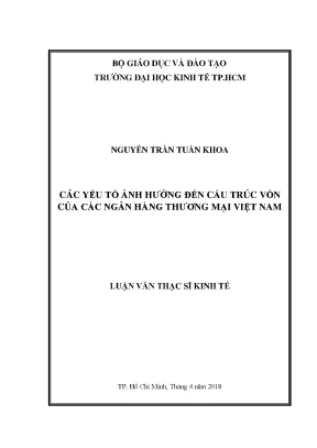 Các yếu tố ảnh hưởng đến cấu trúc vốn ngân hàng thương